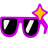 :glasses-purple-yellow-diamond: