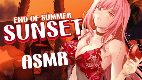 【SUNSET ASMR】Pool-side Chatting with You #HololiveEnglish #holomyth