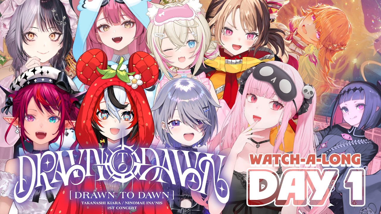 【DRAWN TO DAWN】big WATCH PARTY!! Day 1 #calliolive #takotori #drawntodawn