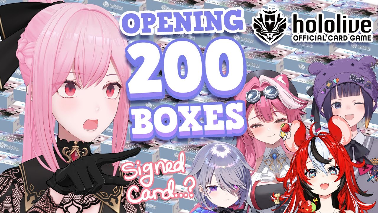 【OPENING 200 BOXES】ABOVE Odds for a SEC?! HoloOCG Card Box Opening! with HoloEN Members! #calliolive