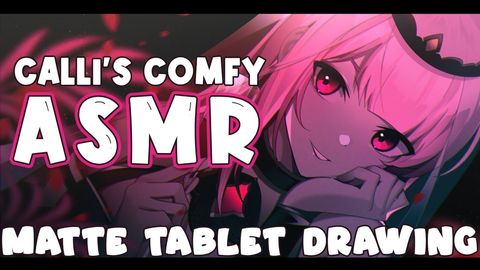 【ASMR DRAWING】Sketching ASMR on my Matte Tablet! Featuring... Cute Girls! #hololiveEnglish #holoMyth