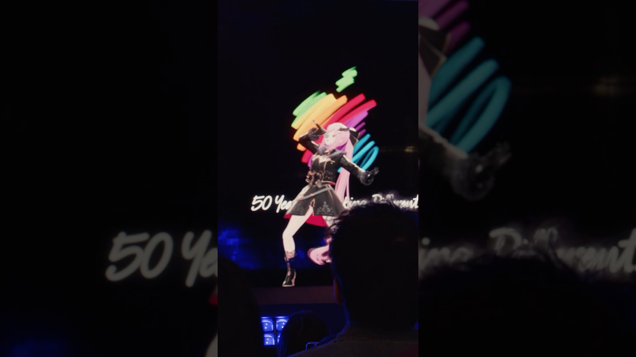 Still buzzing from the celebration! Congratulations Apple 50th! #PR #hololive #apple #vtuber