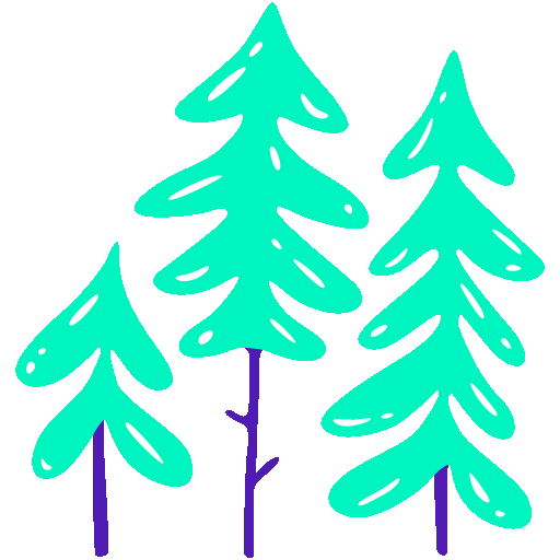 3 evergreen trees