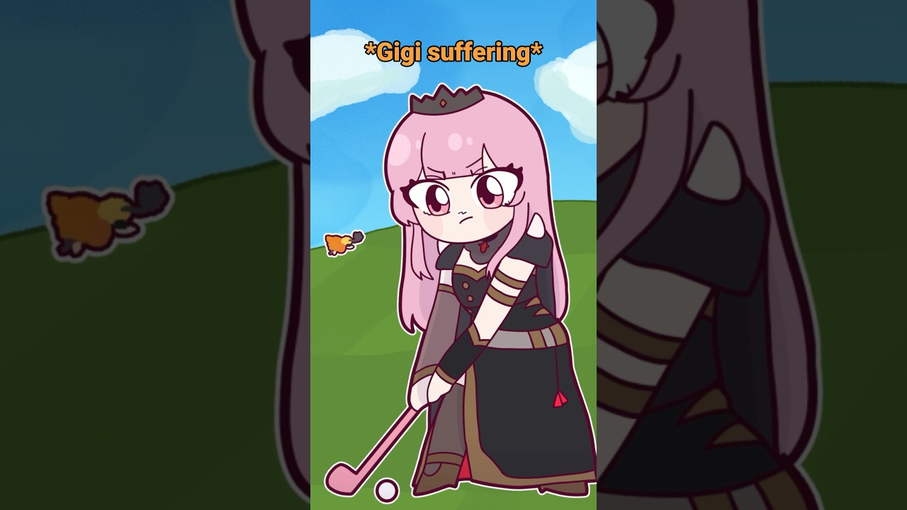 my loudest scream yet all cuz of some GOLF #anime #animation #hololive #vtuber #envtuber