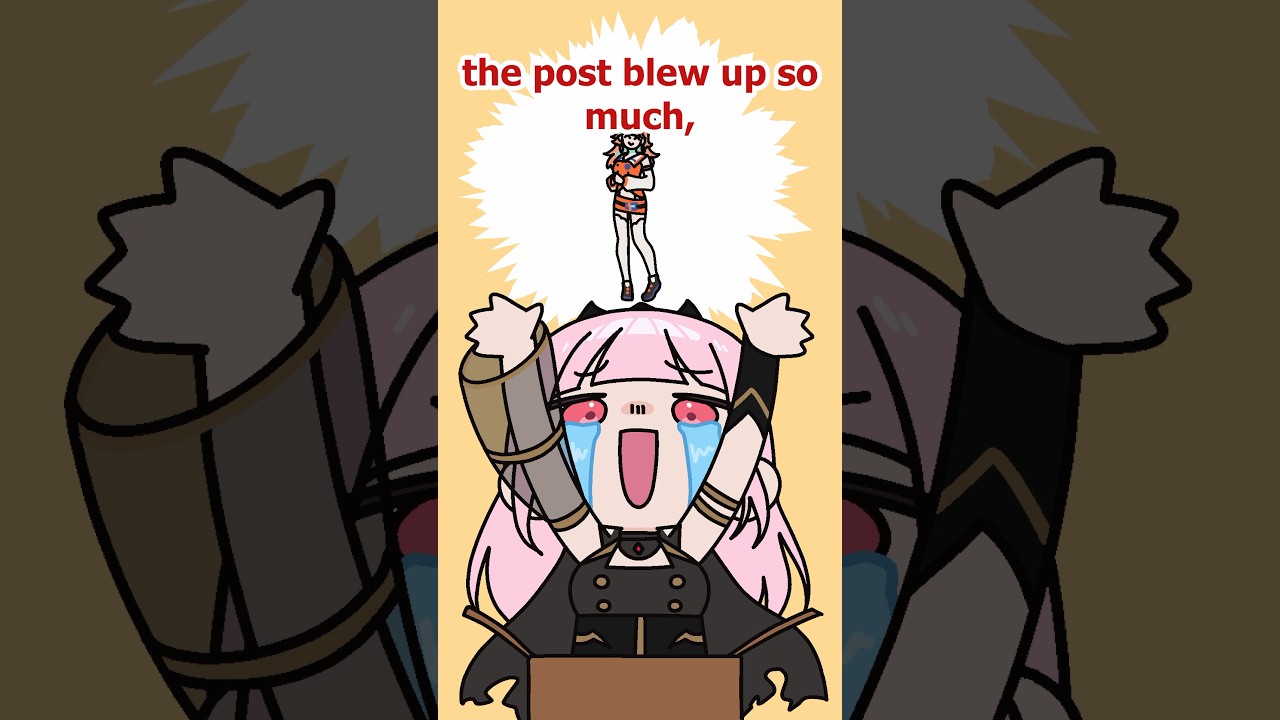 the time my cat went viral #anime #animation #hololive #holoen #vtuber