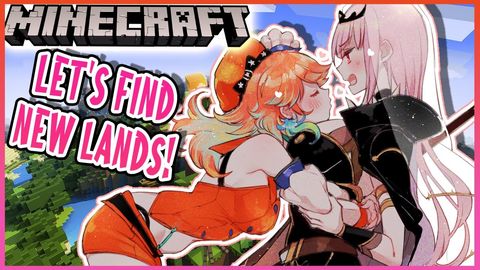 【KiaraXCalliope】Let's find new lands!!! 【Minecraft】#TAKAMORI