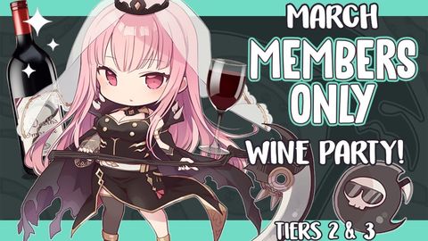 【MEMBER'S ONLY】 March Wine Party!!! Drawing J-Chad and Getting Our Drink On. #hololiveEnglish