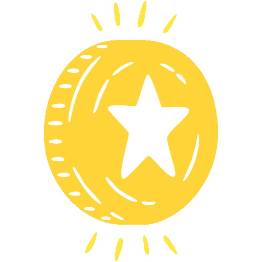 A coin with a star